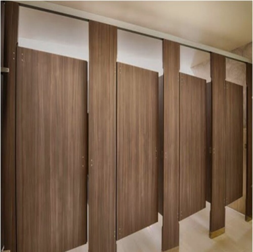 Office Wooden Finish Cubical Toilet