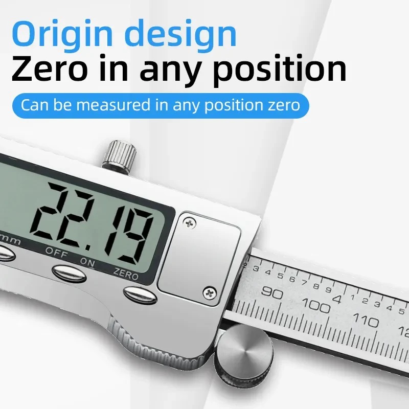 True Sense Digital Vernier Caliper, Stainless Steel Caliper Measuring Tool, VC-01A