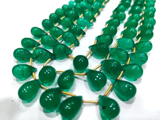 Natural Beryl Emerald Teardrop Shape Smooth 7x10 to 10x16mm Beads Sold Per Strand