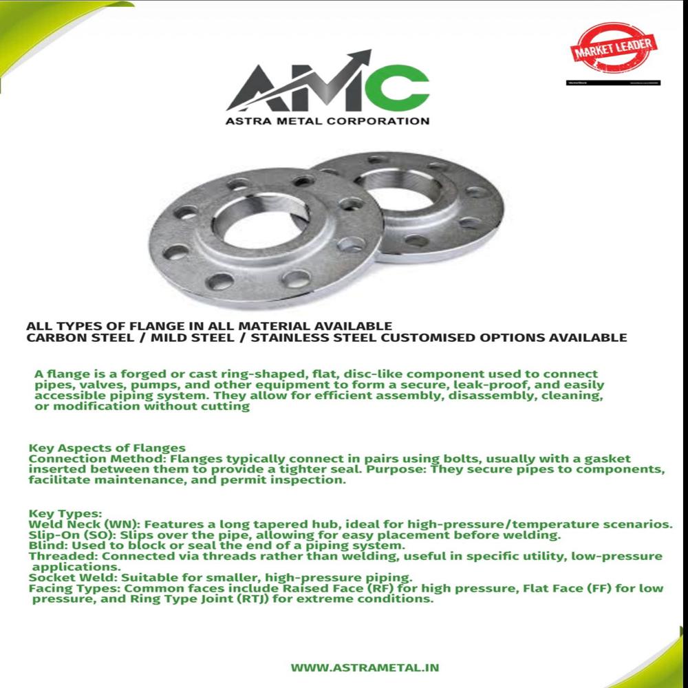 Stainless Steel Sorf Flange - Application: Pipe Connection In Oil & Gas