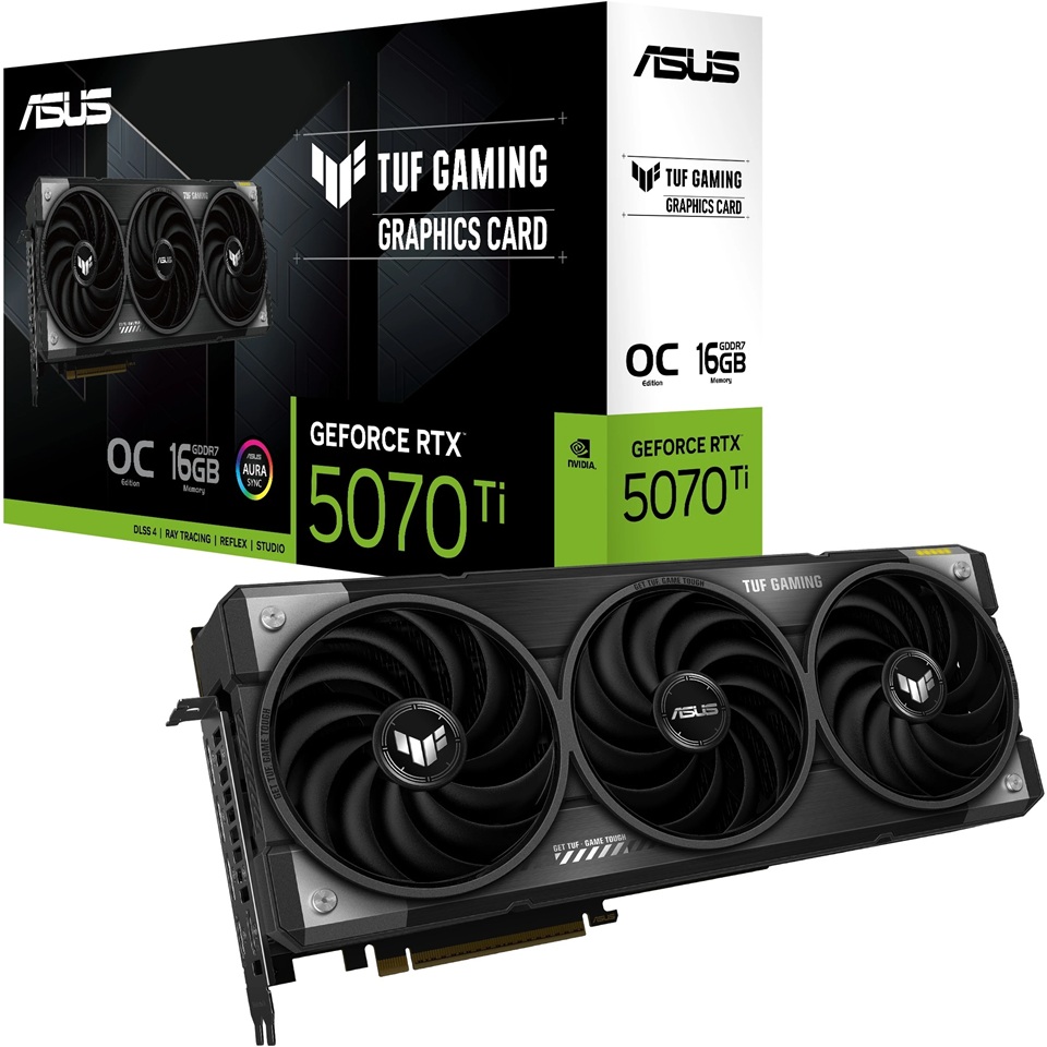 Asus Tuf Gaming Rtx 5070 Ti Oc 16gb Gddr7 White Graphics Card - Application: Tuf-rtx5070ti-o16g-white-gaming