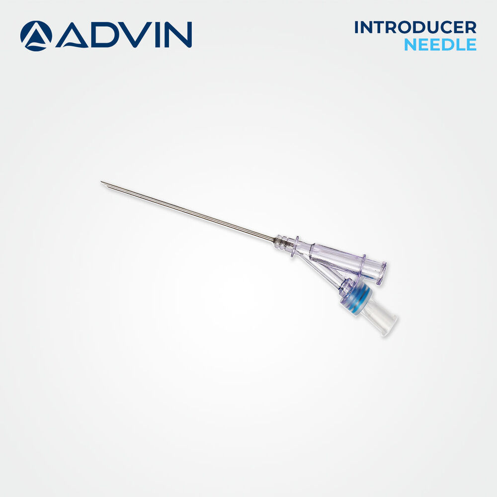 Introducer Needle - Stainless Steel, 18g 7cm , Y Shape Valve For Fluid Control, Smooth Surface For Easy Insertion, Sterile & Disposable