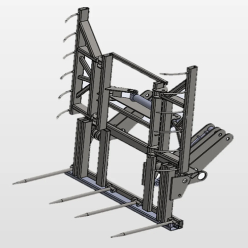 Front Loading Bale Attachment - Material: Heavy-Duty Steel