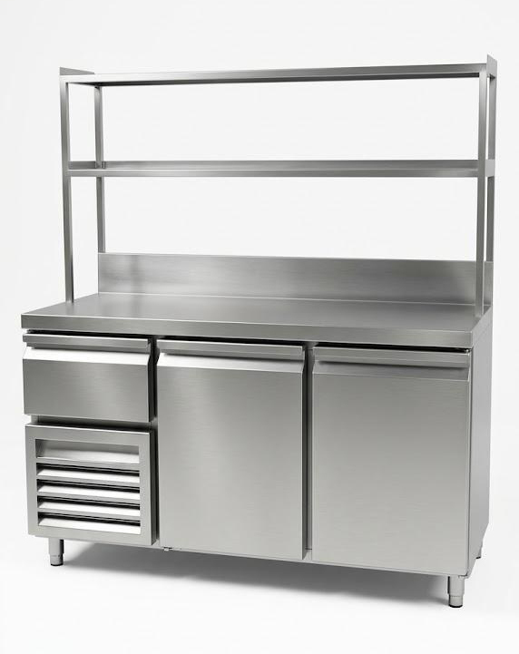 SS Pickup Table With Deep Freezer