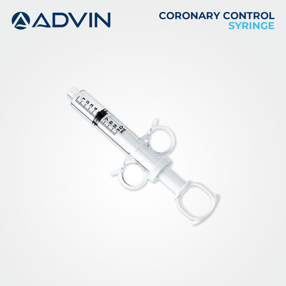 Coronary Control Syringe - Plastic Material, Manual Operation, Clear Barrel For Clarity , Solid Plunger For Stability And Durability