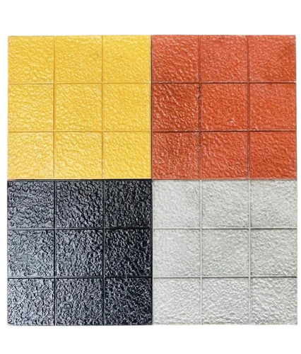 1ft Concrete Red Square Floor Tile