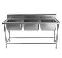 SS Three Table Sink