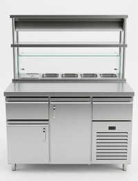 Table Top Refrigerator With Bain Marie