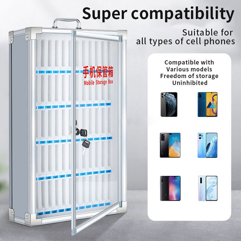 Customizable Transparent Lockable Mobile Phone Storage Box