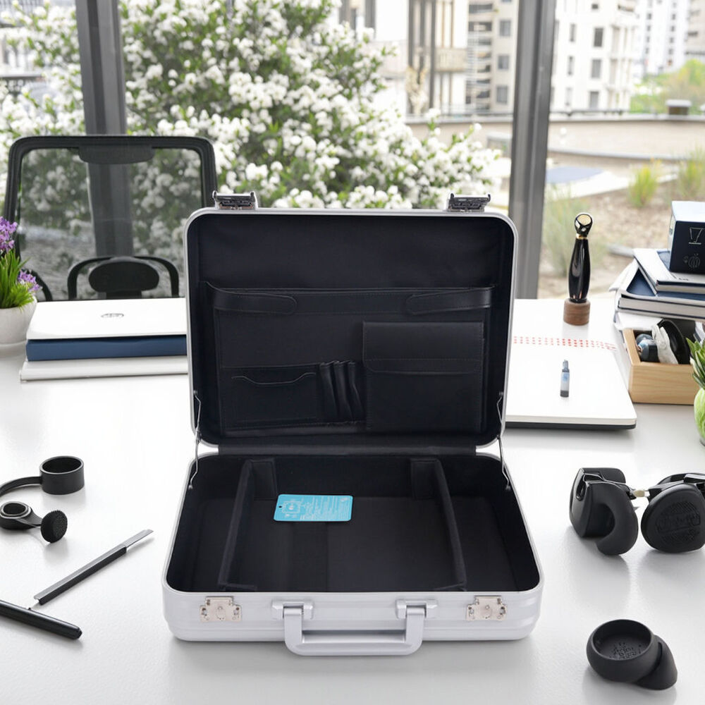 Factory High Quality Luxury Handy Silver Customized Hard Pure Aluminum Attache Briefcase