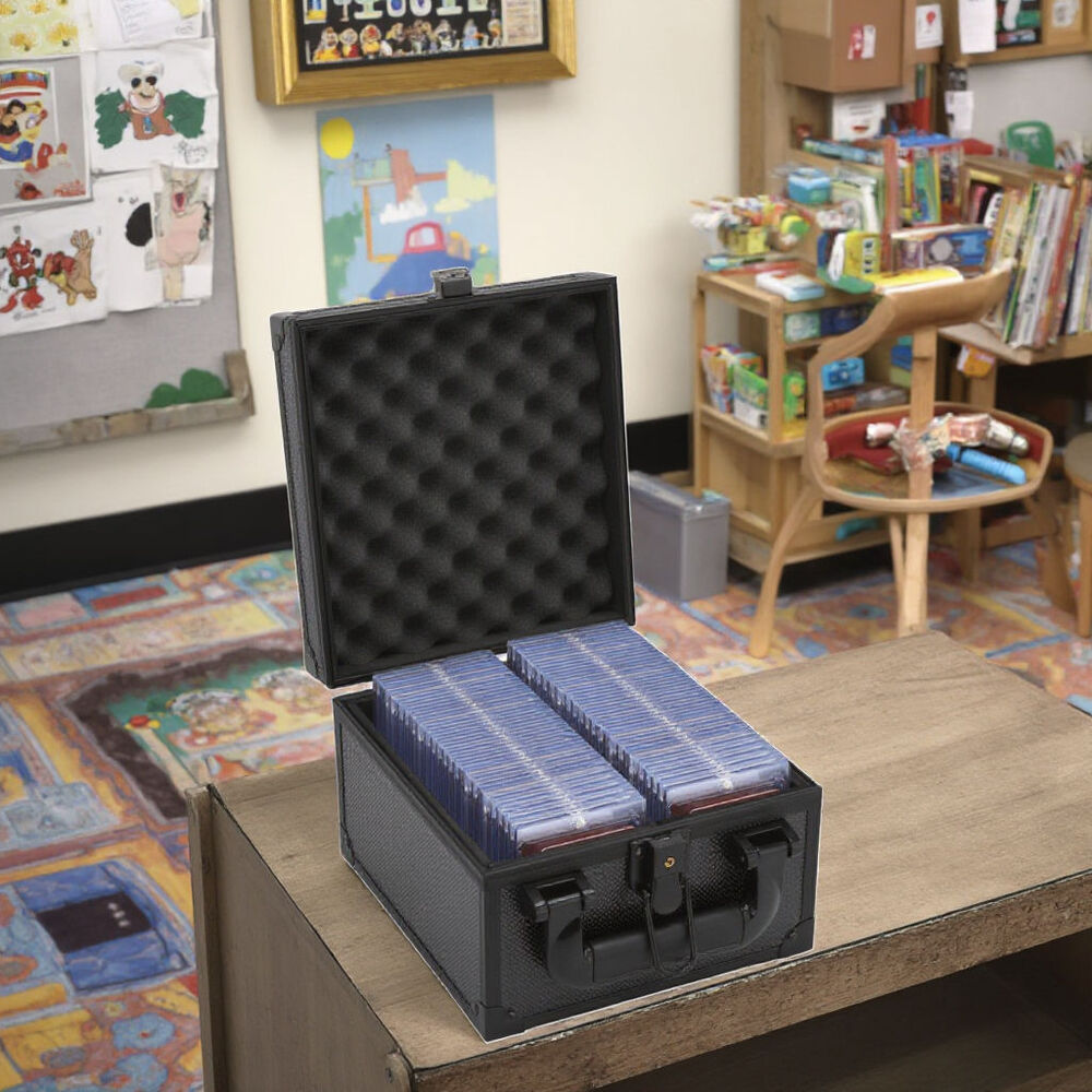 Aluminum Frame Sports Slab Card Case 2Row Graded Card Storage