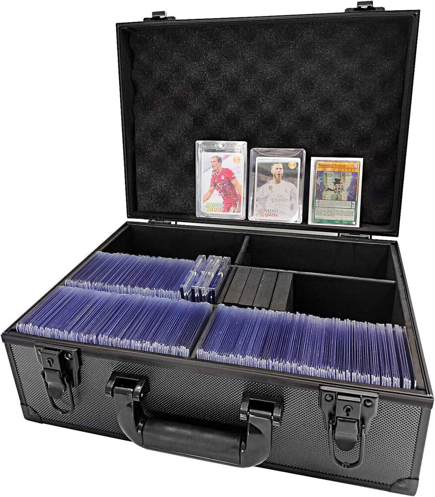 Custom Aluminum Toploader Card Holder Large Capacity Sports Storage Graded Sports Organizer Box