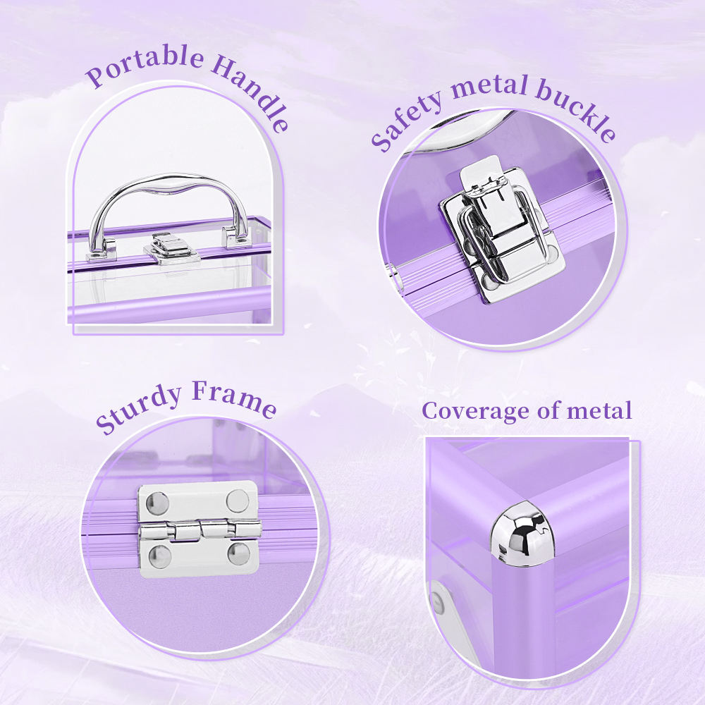 Multi-coloured Makeup Travel Case with 4 Trays