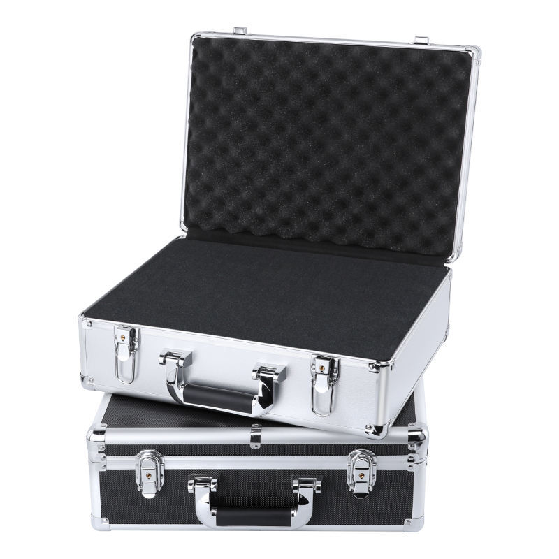 High Grade Portable Large Aluminum Tool Case Heavy Duty Silver Storage Box