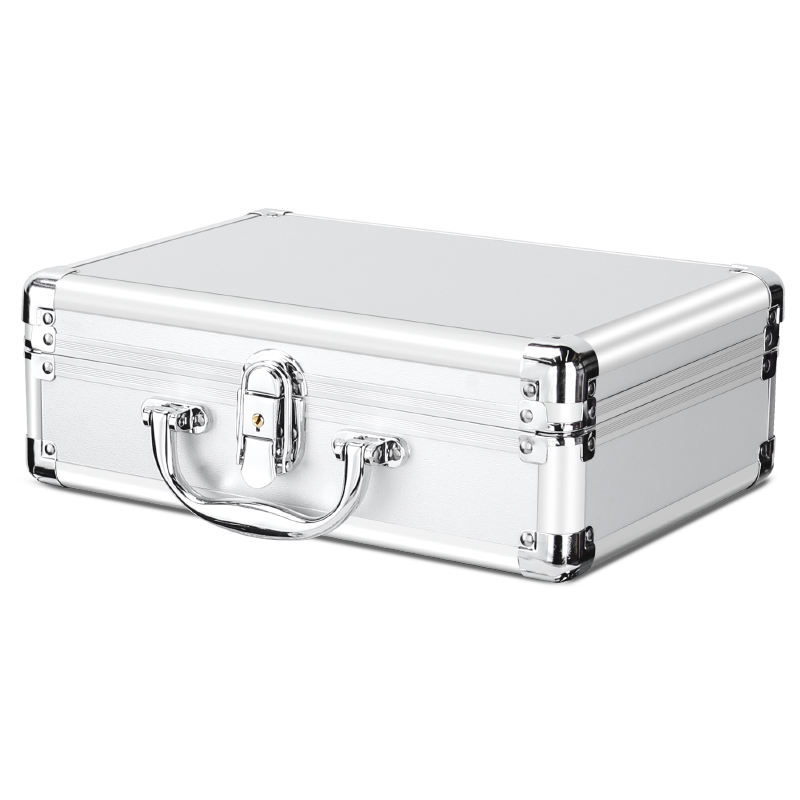 Silver Matte Finish Aluminum Tool Storage Case OEM High Quality Locking Small Case