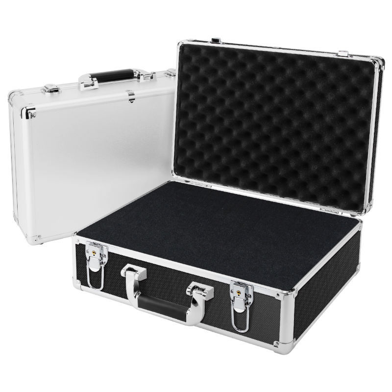 Safety Aluminum Suitcase Briefcase Large Aluminum Alloy Toolbox Organizer Carrying Case