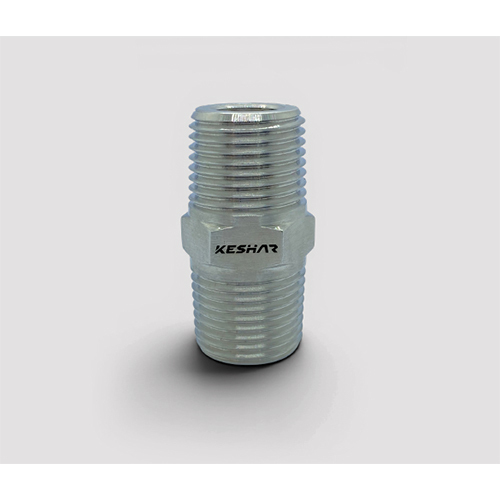 Instrumentation Pipe Hex Nipple - Color: Silver