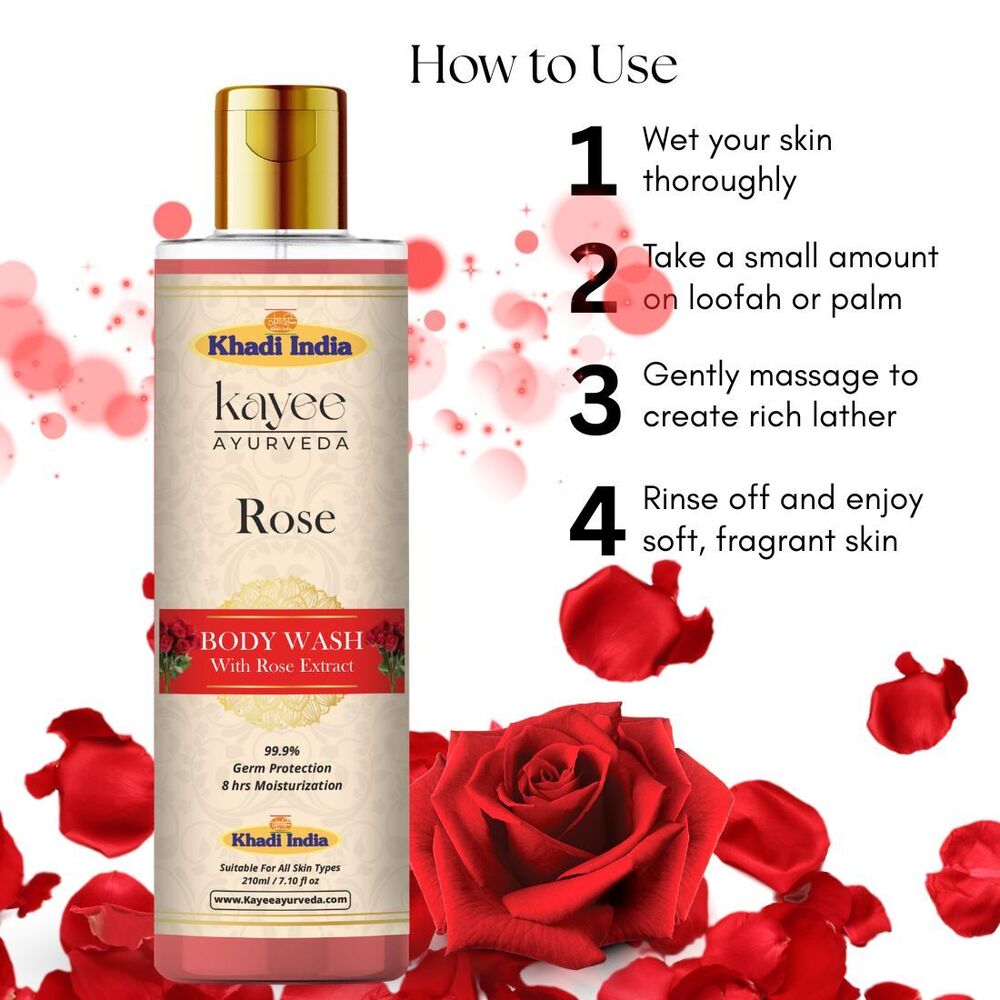 Rose Body Wash Kayee Ayurveda
