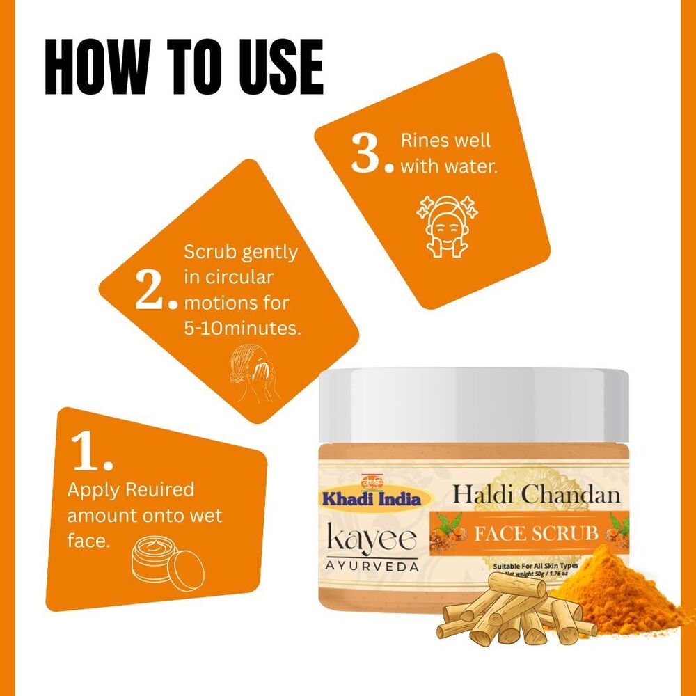 Haldi Chandan Face Scrub Kayee Ayurveda 50gm
