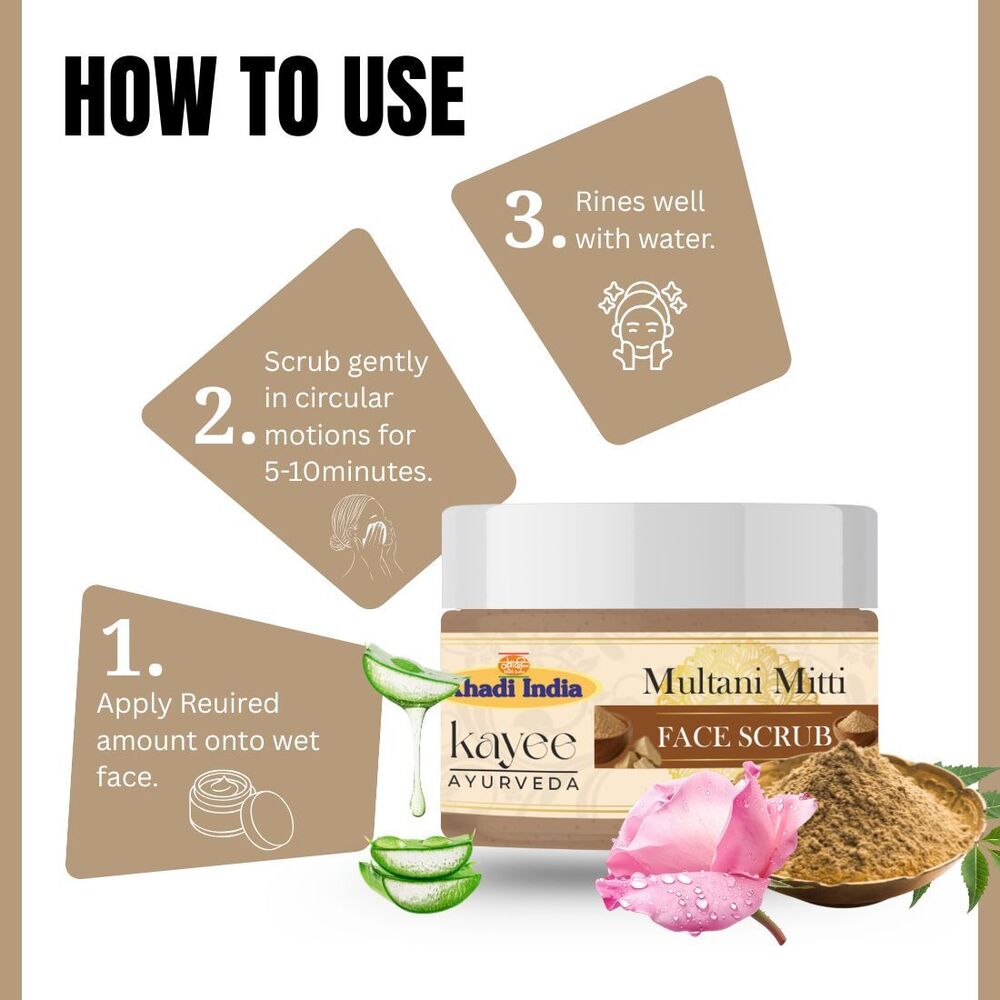 Multani Mitti Face Scrub Kayee Ayurveda 50gm