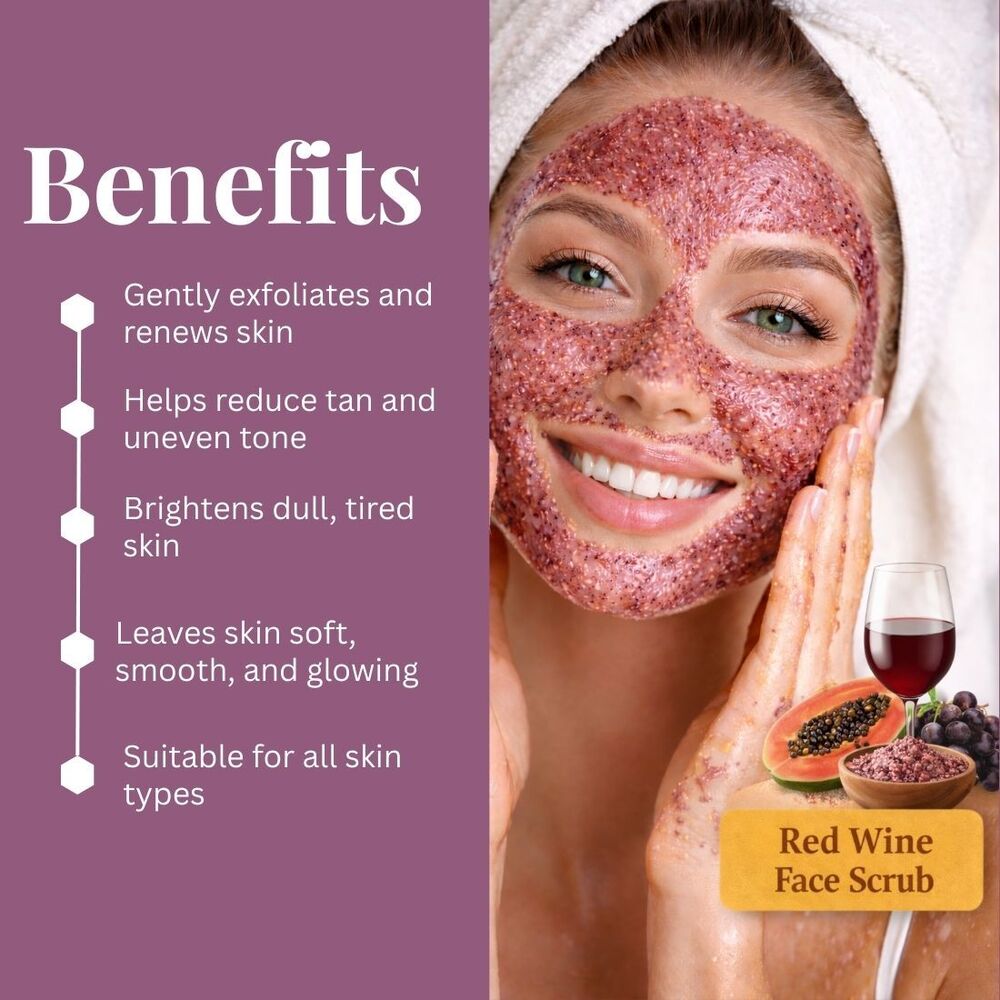 Red Wine Face Scrub Kayee Ayurveda 100gm