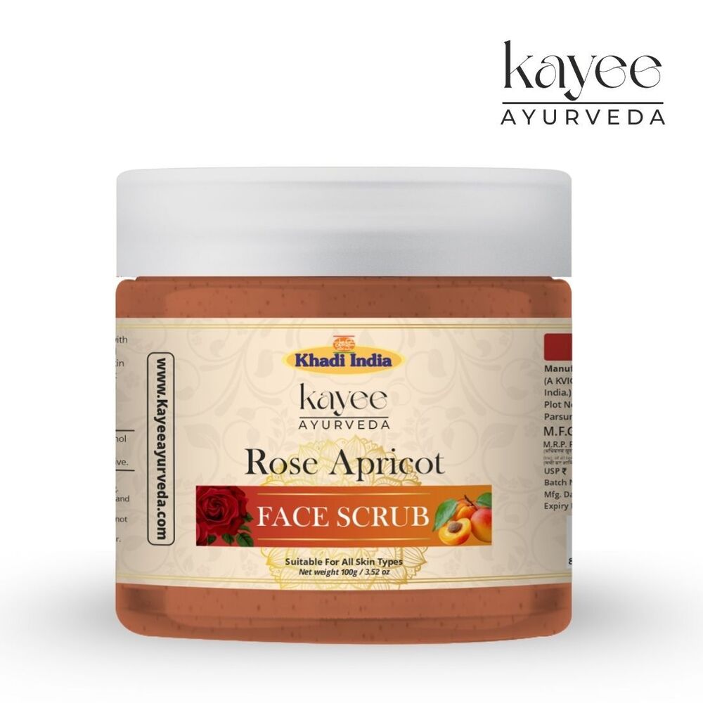 Rose Apricot Face Scrub Kayee Ayurveda 100gm