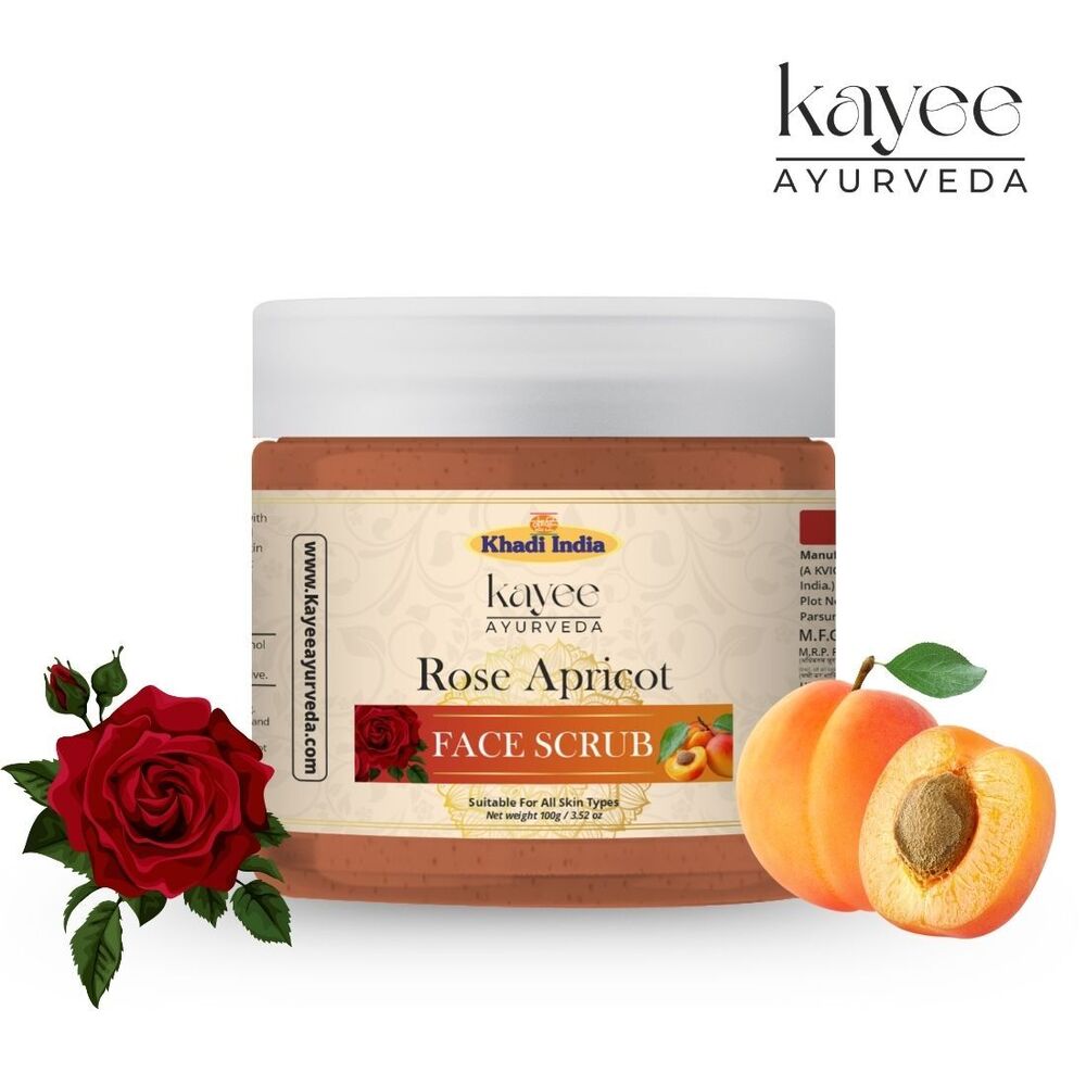 Rose Apricot Face Scrub Kayee Ayurveda 100gm
