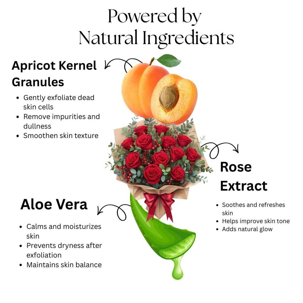 Rose Apricot Face Scrub Kayee Ayurveda 100gm