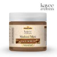 Multani Mitti Face Scrub Kayee Ayurveda 100gm - Multani Mitti & Herbal Extracts, Light Brown | Paraben Free, Alcohol Free, Deep Cleansing, Oil Control, Skin Brightening