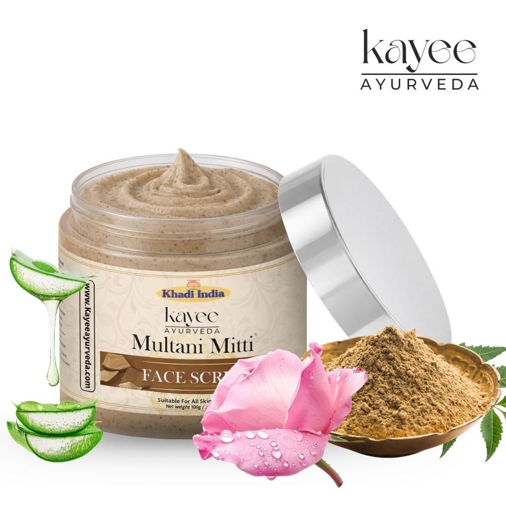 Multani Mitti Face Scrub Kayee Ayurveda 100gm