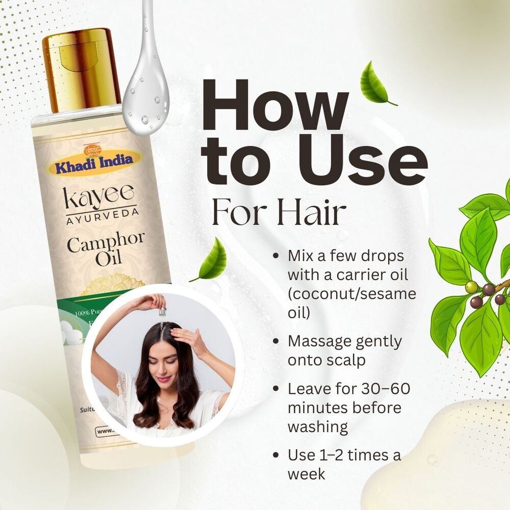 Camphor Oil  For Hair & Skin Kayee Ayurveda 100ml