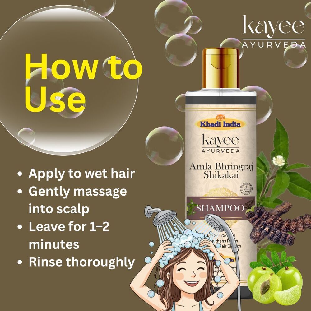 Amla Bhringraj Shikakai Shampoo Kayee Ayurveda