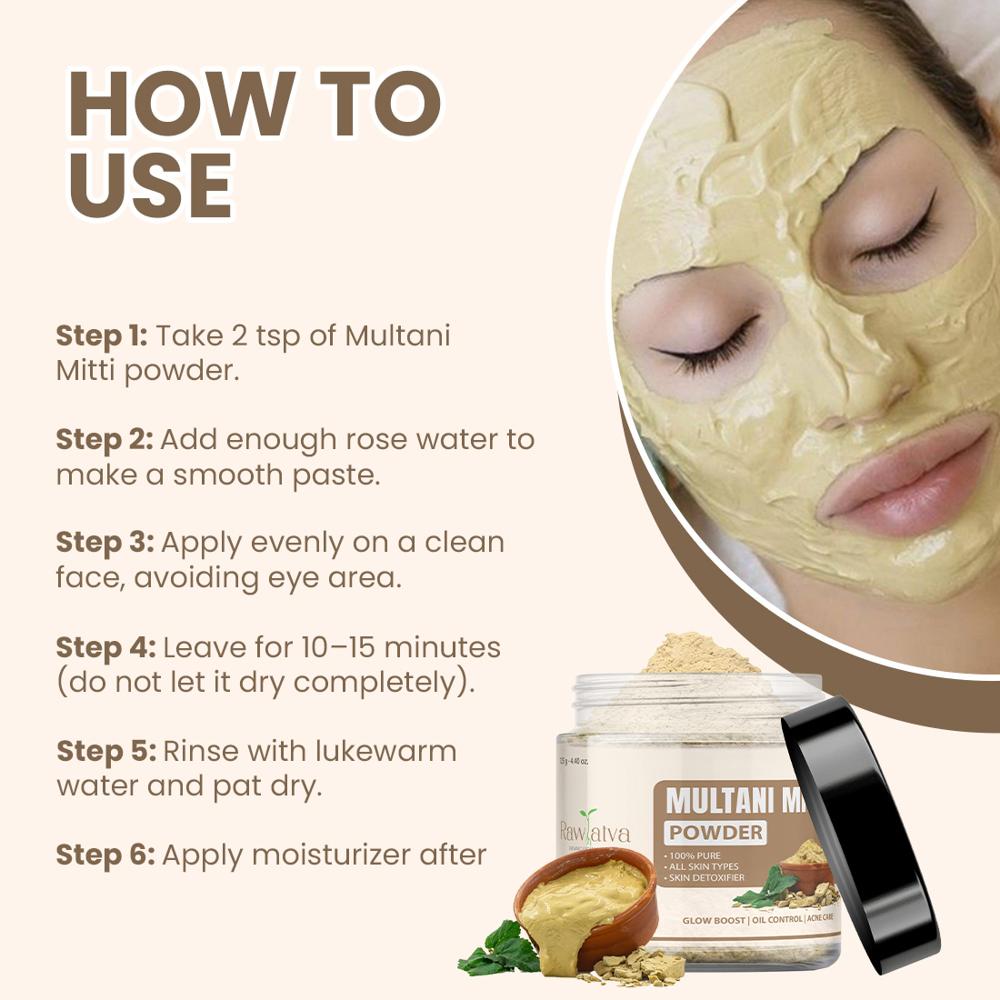 Multani Mitti Powder For Skin And Hair | Controls Acne & Excess Oil