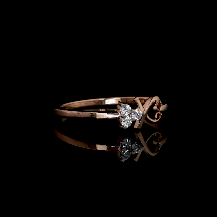 Infinity Heart Diamond Ring in Rose Gold