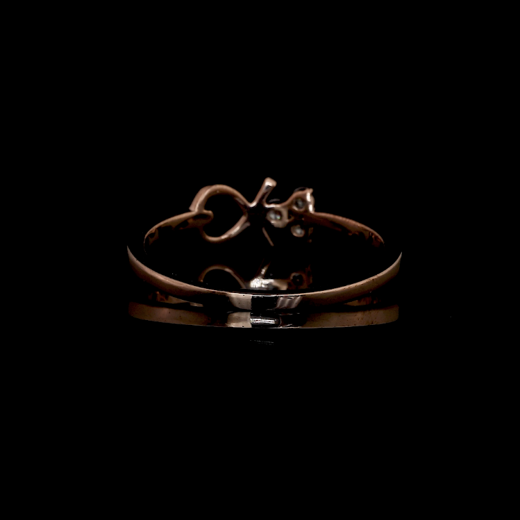 Infinity Heart Diamond Ring in Rose Gold