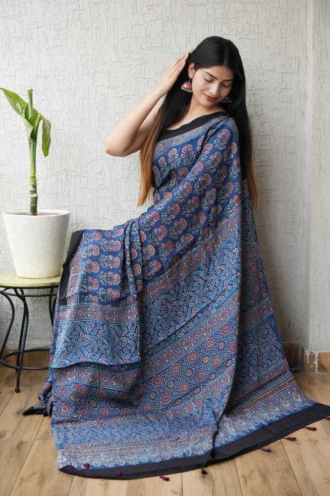 Modal Silk Saree - Color: Blue