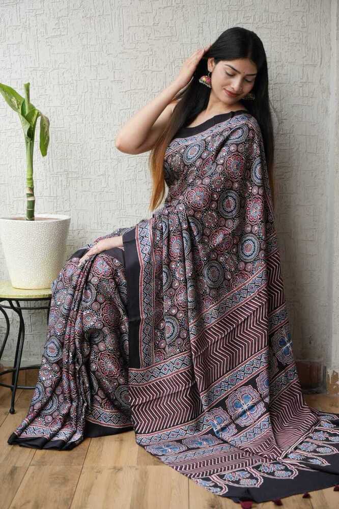 Modal Silk Saree - Color: Blue
