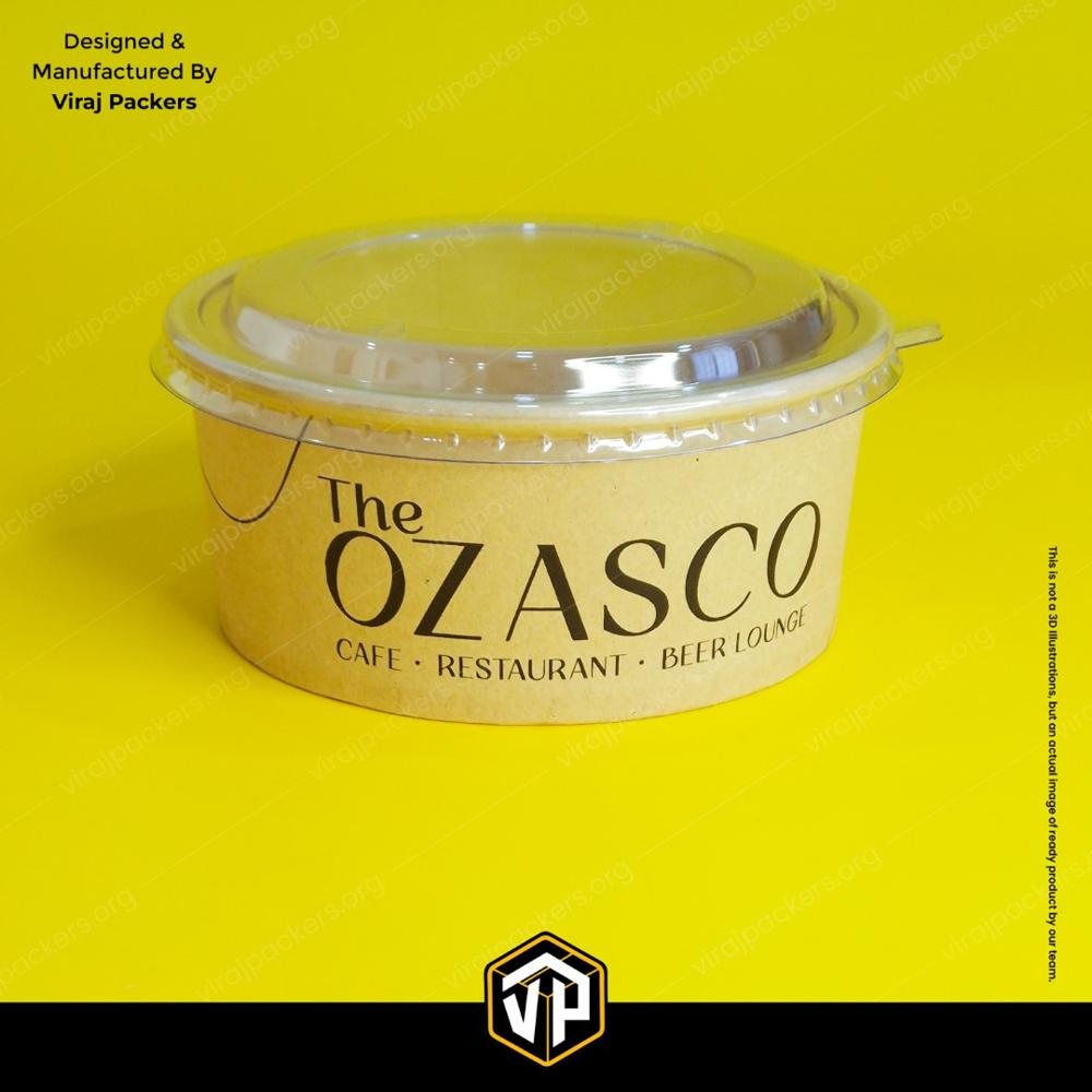 Round Kraft Paper Container with Lid