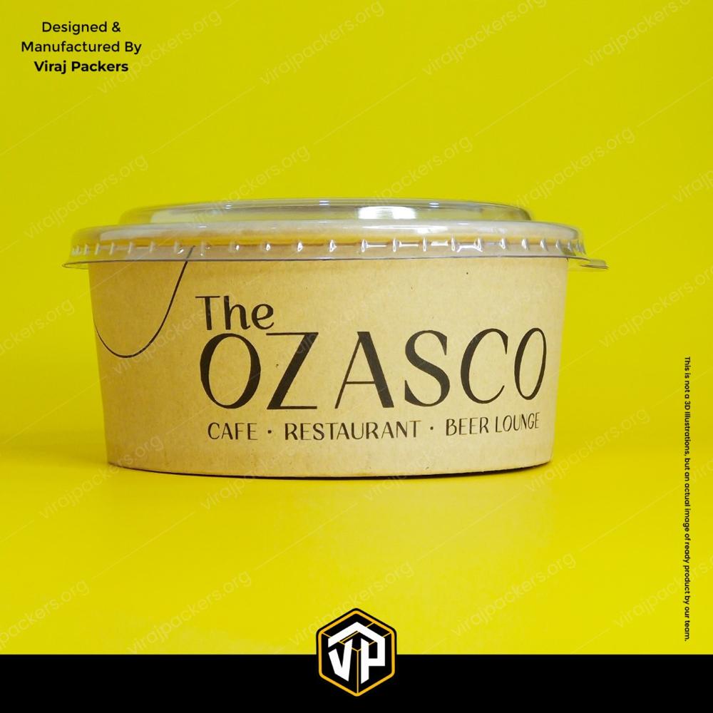 Round Kraft Paper Container with Lid