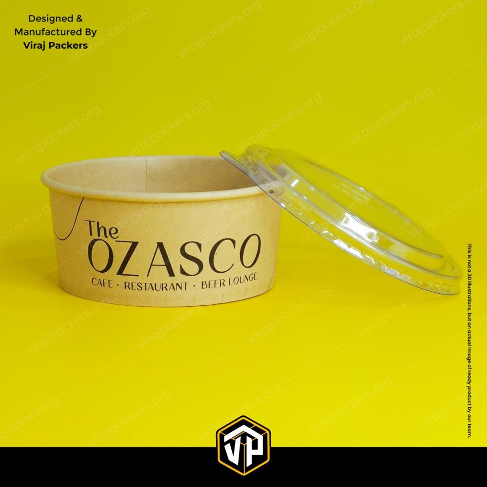 Round Kraft Paper Container with Lid