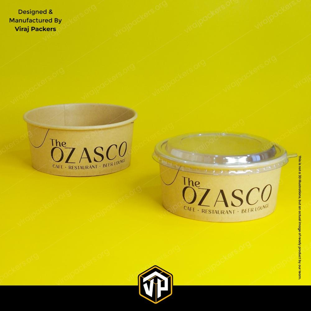 Round Kraft Paper Container with Lid