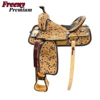 Horse Western Saddle - Color: Golden