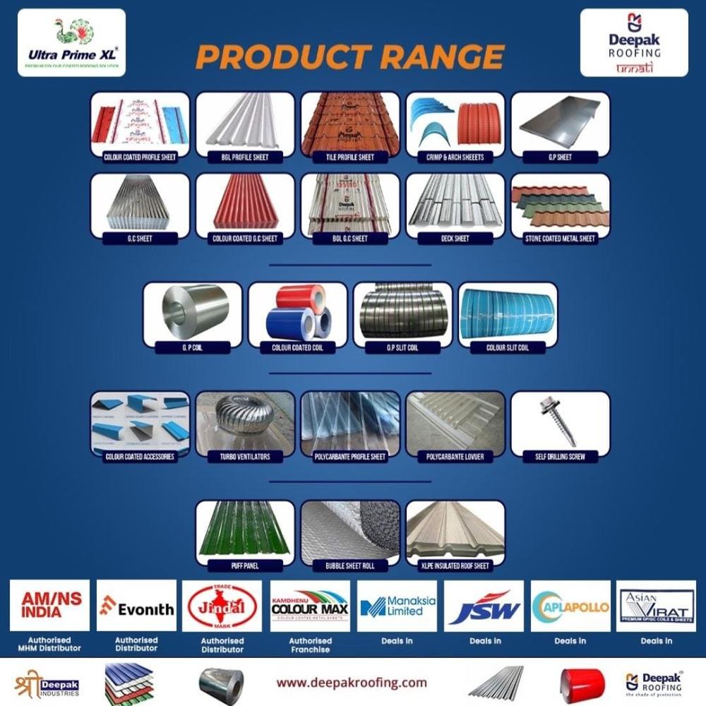 Galvanized Iron Crimp Curved Roofing Sheet - Thickness: 0.50 Millimeter (Mm)