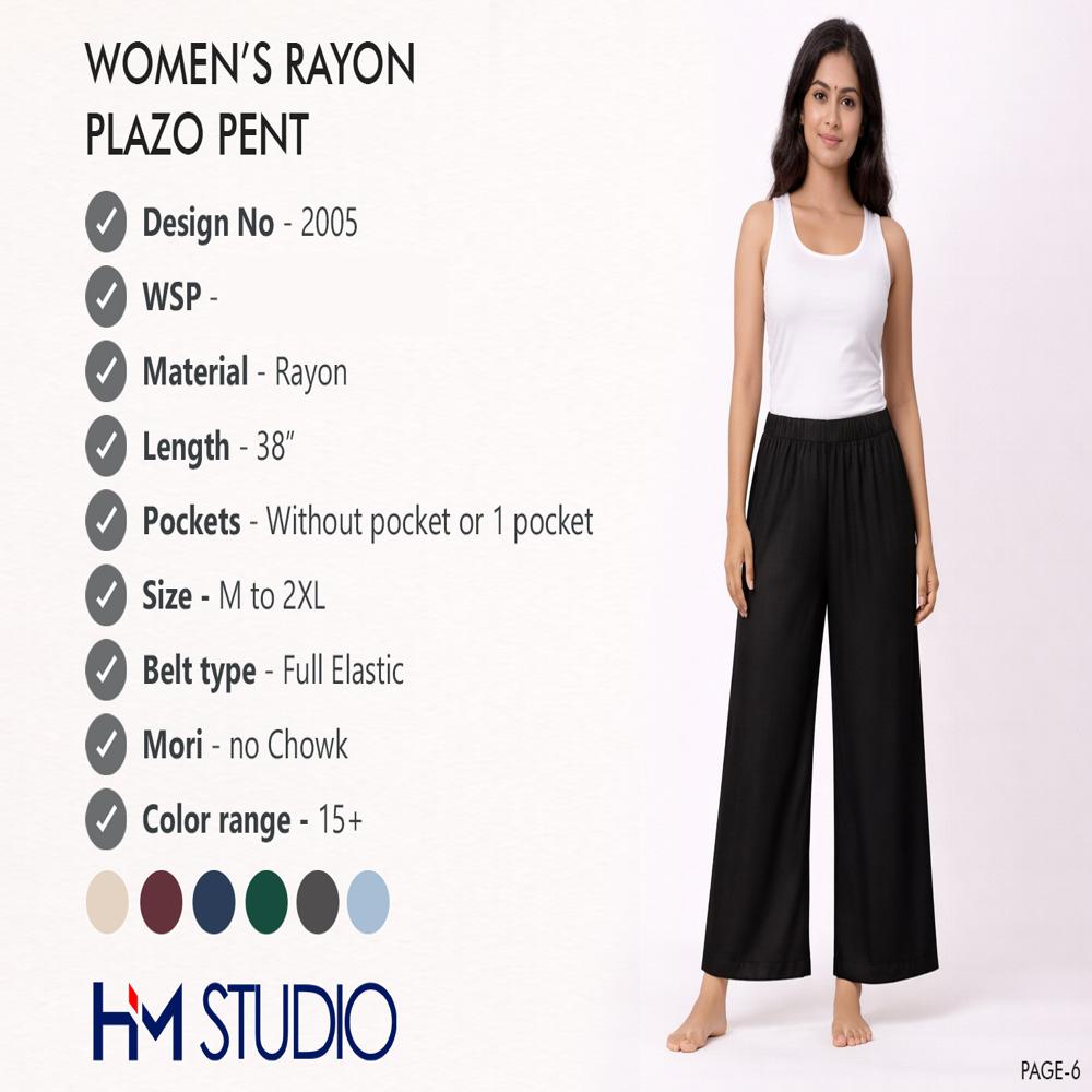 women rayon liva plazzo