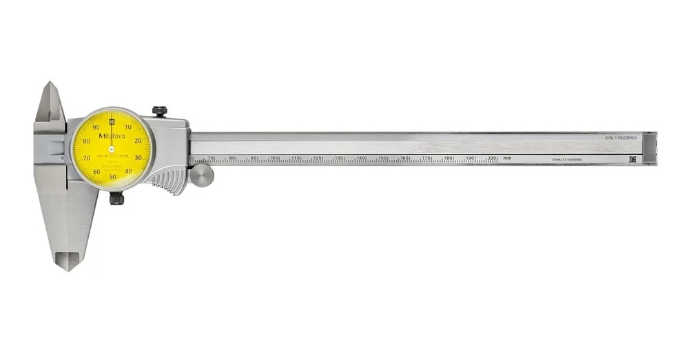 Mitutoyo 505-731 Dial Vernier Caliper 0-200mm, Vc-18