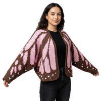 Brown Real Butterfly Cardigan