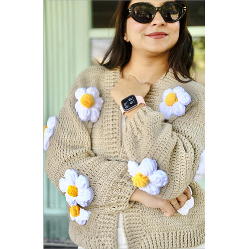 Beige Daisy Cardigan