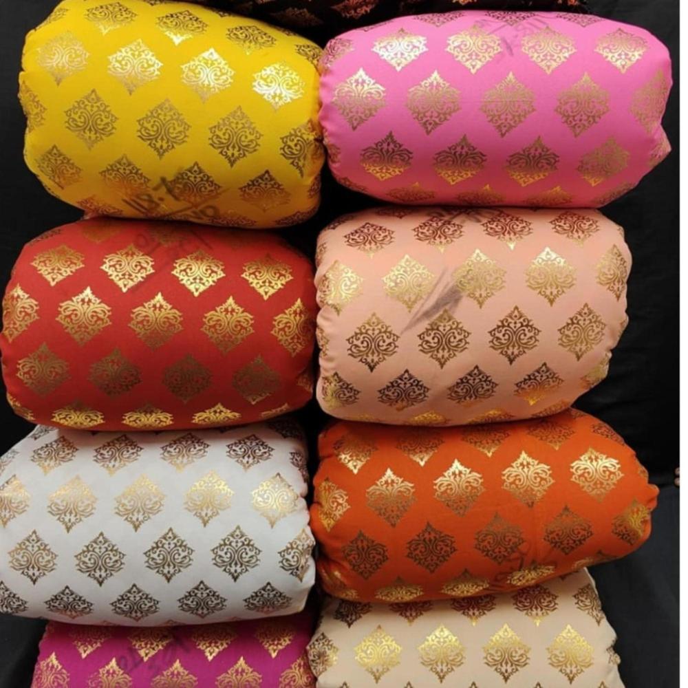 Roto Foil Fabric for Mandap Tent Decoration with High Gloss Metallic Finish and Premium Look