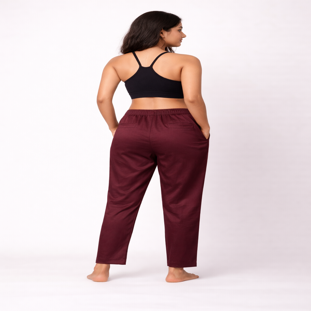 WOMENS COTTON SATIN LYCRA PANT