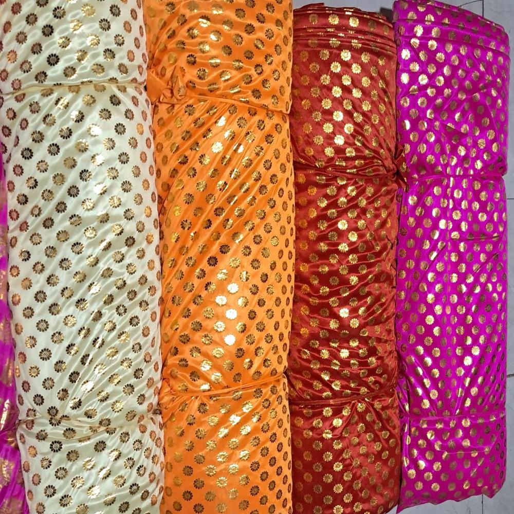 Lycra Foil Fabric for Mandap Tent Decoration with Mirror Shine Finish and Premium Stretch Look